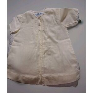 Feltman Vintage Baby Yellow Dress 3-6 month Button Down Lightweight